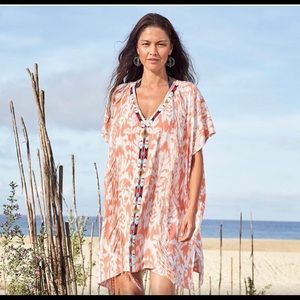 SUNDANCE Beaded Issa Cover Up Dress Top L/XL NEW